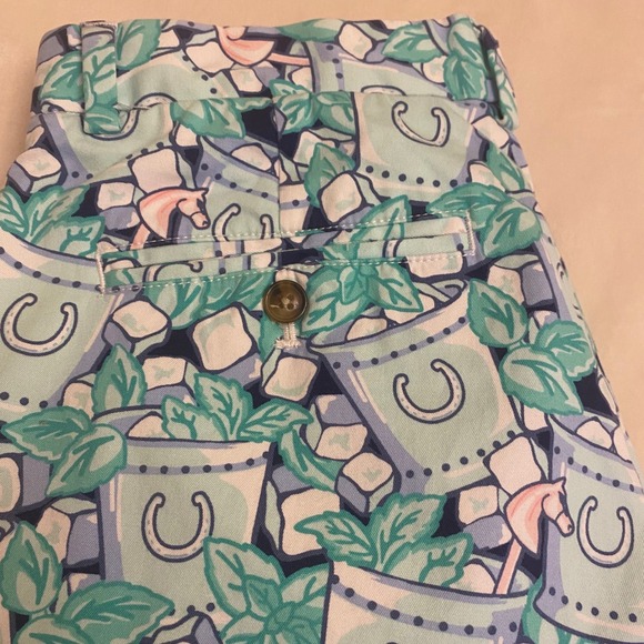 Vineyard Vines 145th Kentucky Derby Mint Julep Print Pants Mens 28x30 Chinos - Picture 9 of 9